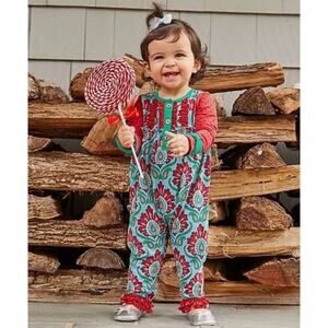 Matilda Jane BETTER NOT POUT Romper Infant Girls Size 12-18 months Knit One-Piec